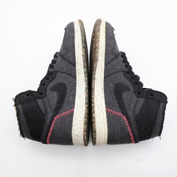 Nike Jordan 1 Men's Size 8 Retro High Zoom Crater Sneakers Black Grey CW2414-001 - Picture 6 of 9